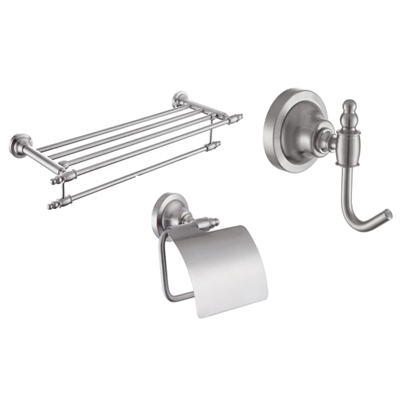 

3 piece Brushed Nickel Bath Hardware Kit /bath accessory set