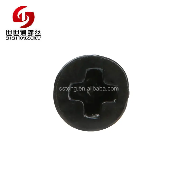 
M1 M2 Small Screw Flat Head Phillips Carbon Steel Black Zinc SSD Screws 