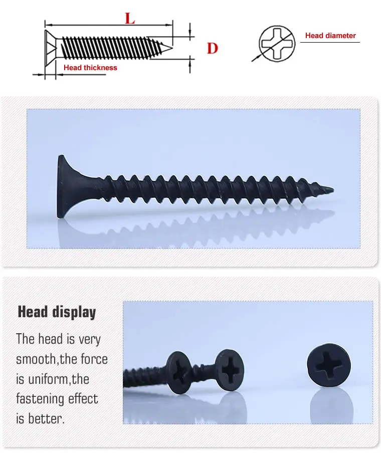 High quality low price of various sizes of drywall screw , manufacture of drywall screw