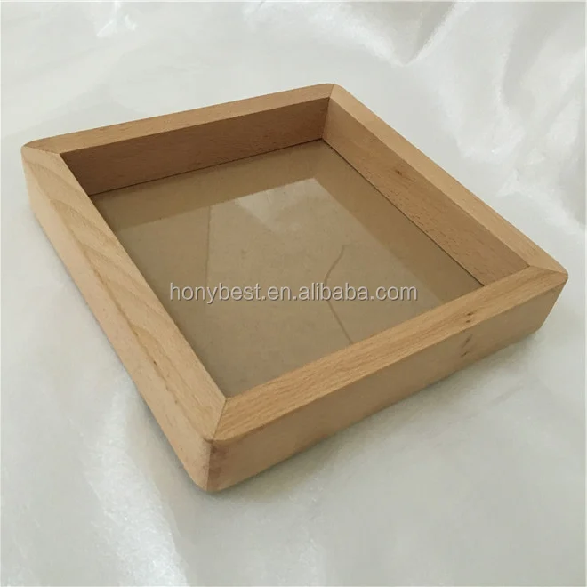 New Square Beech Wood Deep Shadow Box Photo Picture Frame Display 3d