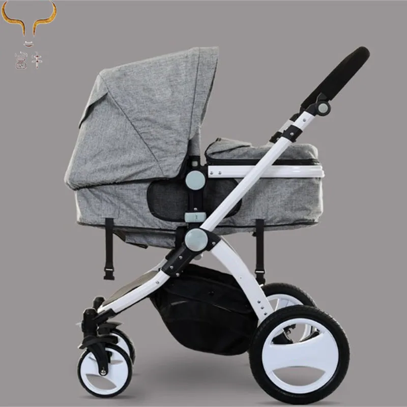 

Four Wheel Baby Stroller Luxury Shock Absorbers Environmental Protection Can Be Lying Or Folding, Blue, black, red, purple, pink, gray, light green