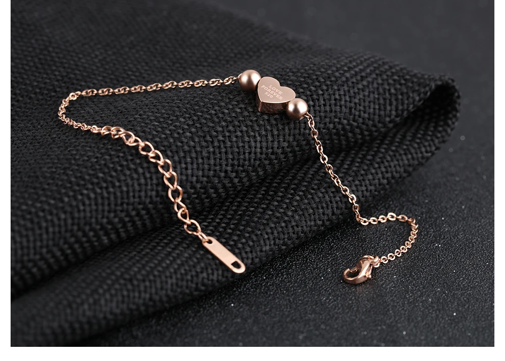 Wholesale UK Unique Women Heart Charm Thin Silver Bracelet Chain With Charm