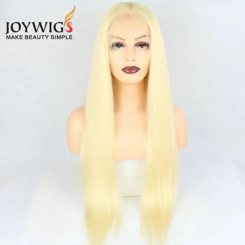 

Joywigs 10A top grade 100% Human Hair 613# blond colorelastic band brazilian hair glueless full lace wig blond