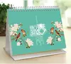 Custom printing Wall calendar with silver spiral binding and hanger
