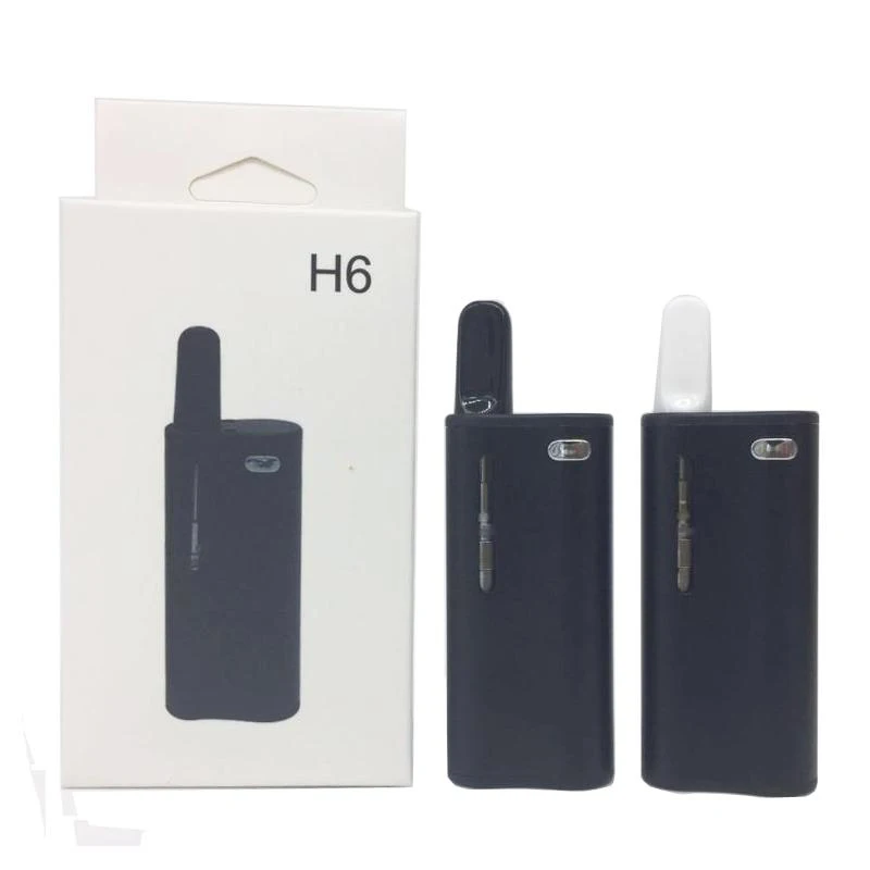 

New Design CBD Box Vape Mods H6 Preheating 350 mAh Adjust Voltage 0.5ml Glass Ceramic Empty Cartridge Starter Kit, Black;silver;gold