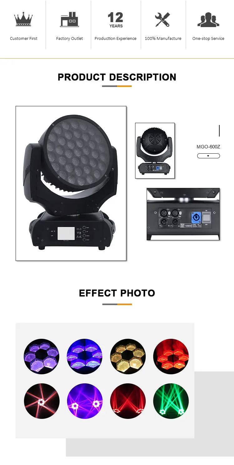 Cost-effective MANGO-600Z 400w led moving head spot beam light