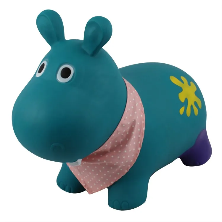 Pvc Inflatable Hippopotamus Toy Wearing A Scarf For Children Hopping ...