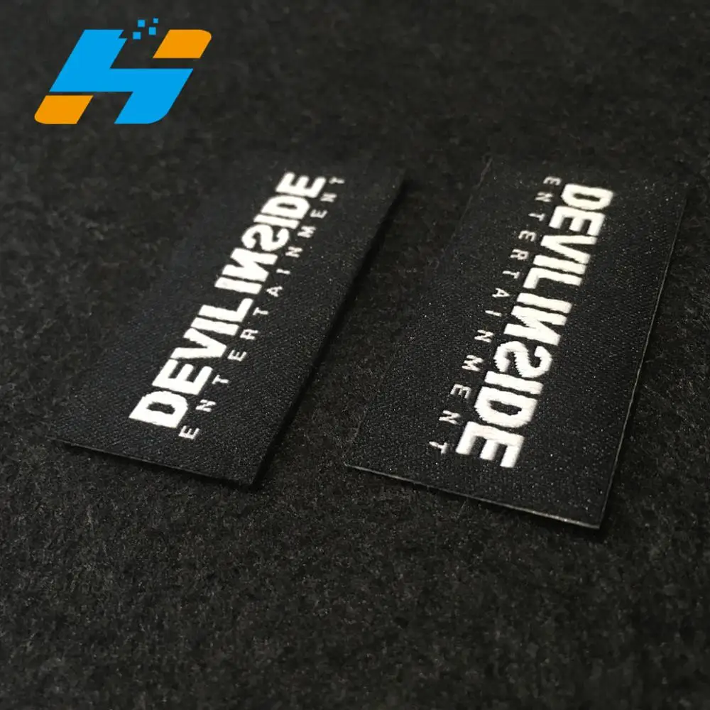 

Customized own loom brand woven clothing label, Custom color
