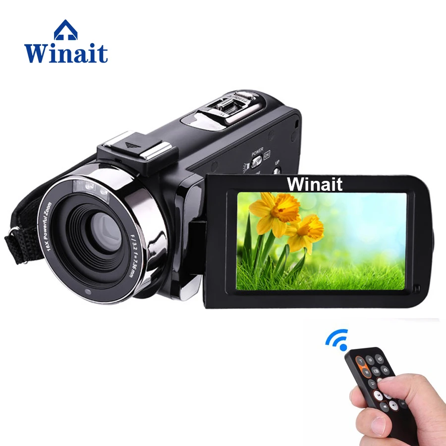 

Full HD 1080P night vision digital video camera 24MP 3.0 Touch Display Night Shooting HDV Camcorder Face And Smile Detection, Black