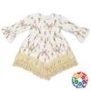 Long Sleeve Lace Casual Frock Designs Deer Baby Girl Dress Patterns Fall Frock Design For Girls