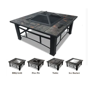 Outdoor Garden Portable Steel Multi Functional Bbq Grill Cooler