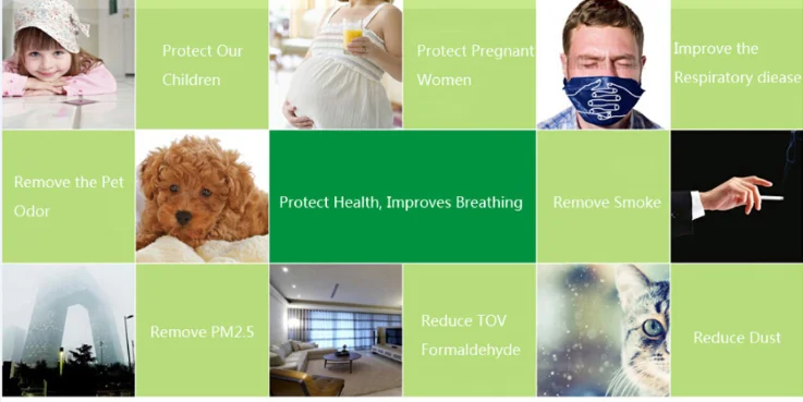 Purificateur d'air et ino&iuml;zer et humidificateur 3 en 1, 7 &eacute;tapes purification du filtre HEPA ZENFLY