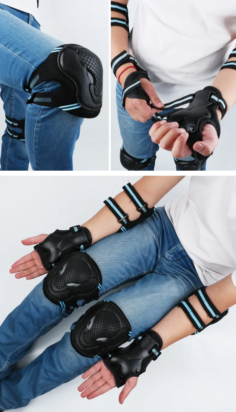 High Quality 3 In 1 Roller Skate Knee Elbow Wrist Pads Protective Gear