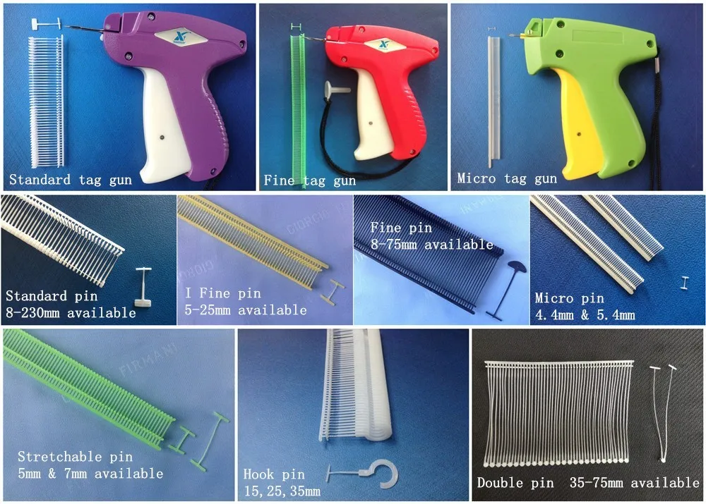 15mm 75mm Pp Plastic Tag Pin Big Head Garments Fine Pin For Fine Gun