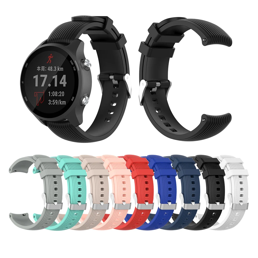 

20mm Quick Release Soft Silicone Replacement Watch Band Strap for Garmin 245/645 Music/Vivoactive 3/Vivomove HR Smartwatch, 9 colors