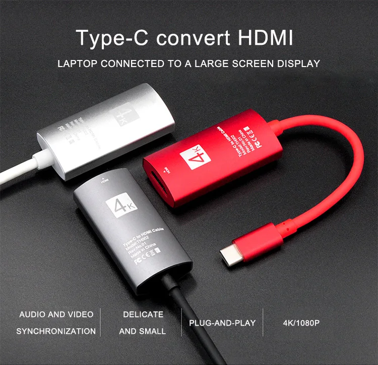 SIPU HDMI adapter USB Type C to 4K HDTV Cable For Samsung Galaxy NOTE S8 S9 Type C To Hdmi - ANKUX.COM