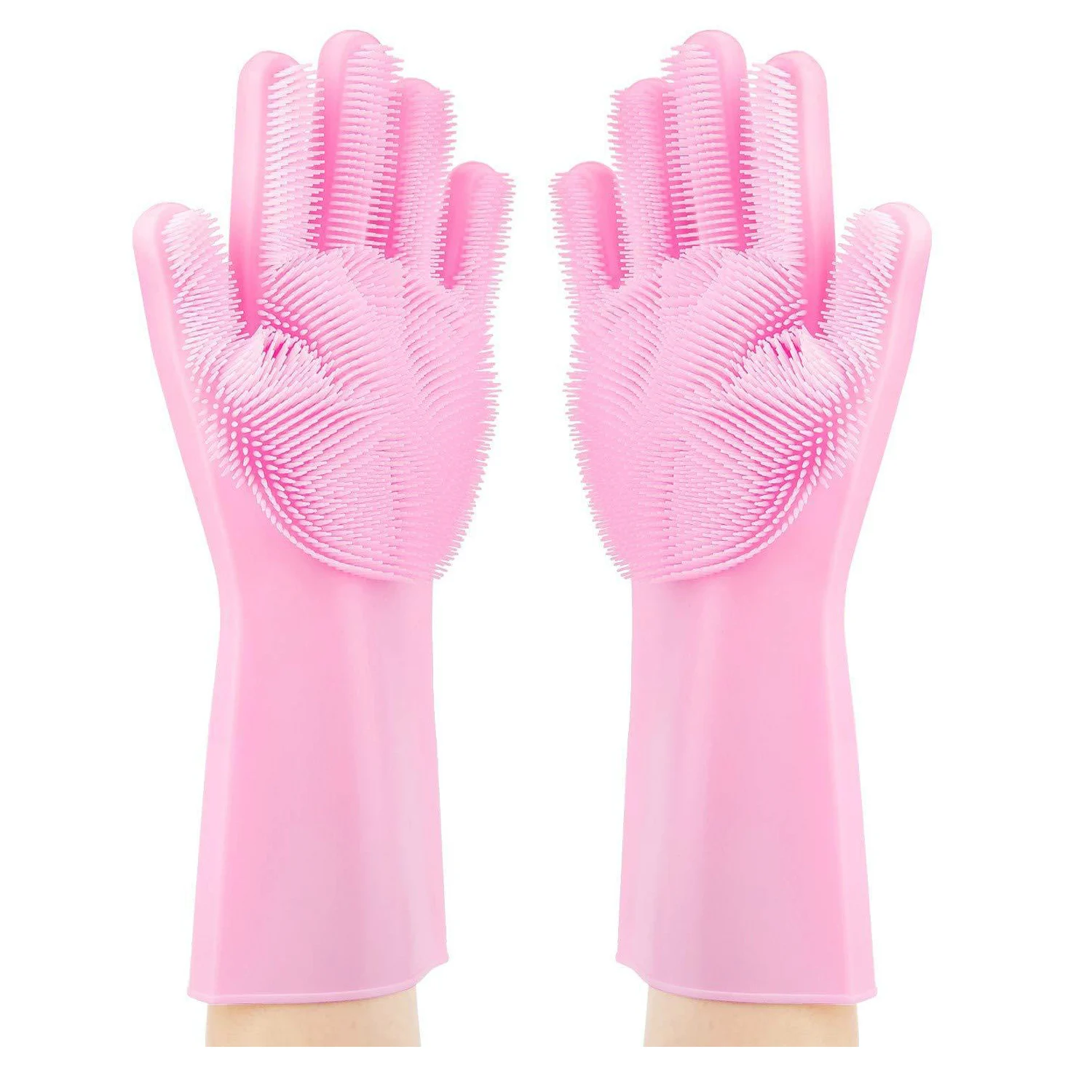 Hands Silicone Brush Scrubber Gloves Heat Resistant Kitchen Magic