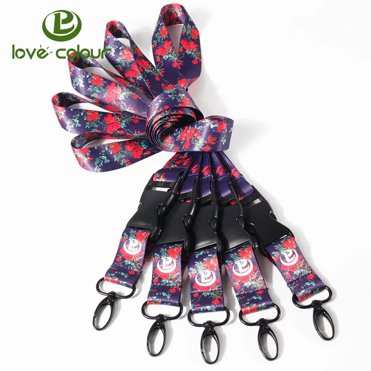 Sublimation Lanyard Strap With Quick Release Buckle