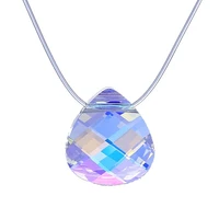 

00368 xuping necklace crystals from Swarovski, pas cher fabrication jewelry ab color single stone women collier bijoux femme