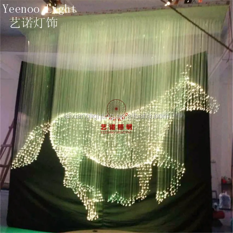 Animals design led fiber optic light size costom chandelier various color diy chandelier lamps