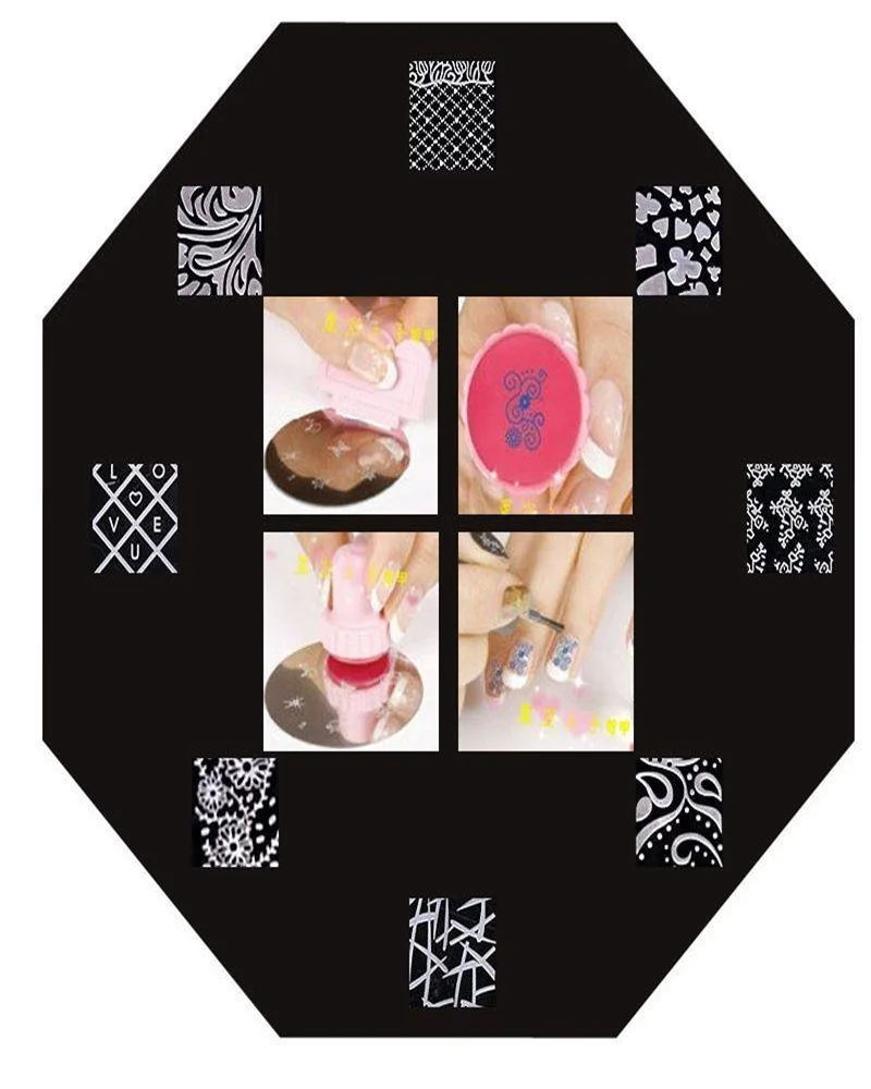 Flower Design Nail art Image Stamp Plates Polish Stamping Manicure Image XY18 Size 14 5cm by