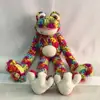cut plush colorful frog with good quality soft material