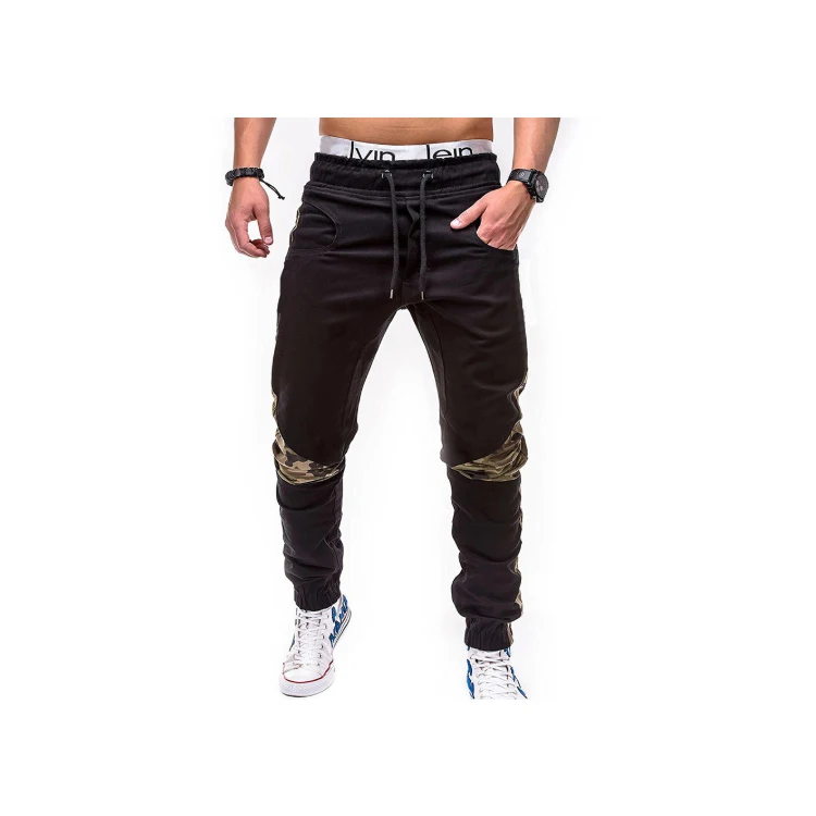 

Fashion stitching casual tmen's trousers pants, Black;white;gray;navy