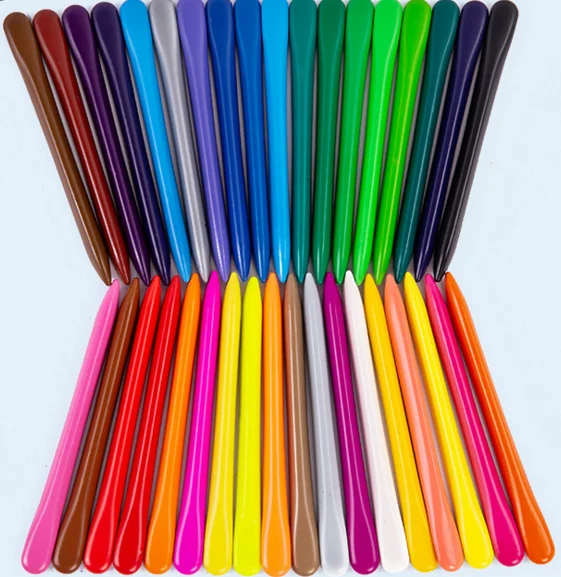 艺术绘画文具盒装彩色大蜡笔环保礼品标记无毒蜡笔为孩子