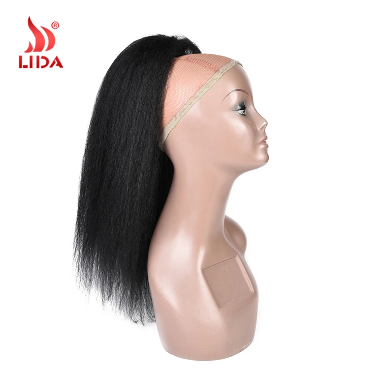 

Lida kinky straight Ponytail Synthetic 20 Hairpieces hair bun with two claw and elastic band easy to wear ponytail, N/a