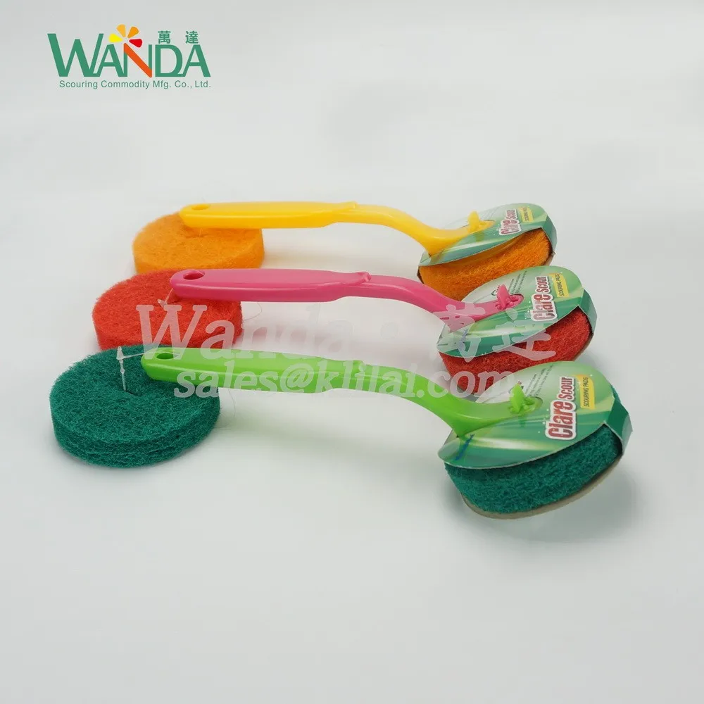 Cleaning Scouring Pad With Handle Buy Scouring Pad With Handle