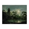Free Shipping Joseph Wright Of Derby Giclee Canvas Print Paintings Poster Reproduction(Lake by Moonlight with Castle on Hill)