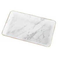 

European Marble Ceramic Jewelry Organizer Tray Ring Storage Trinket