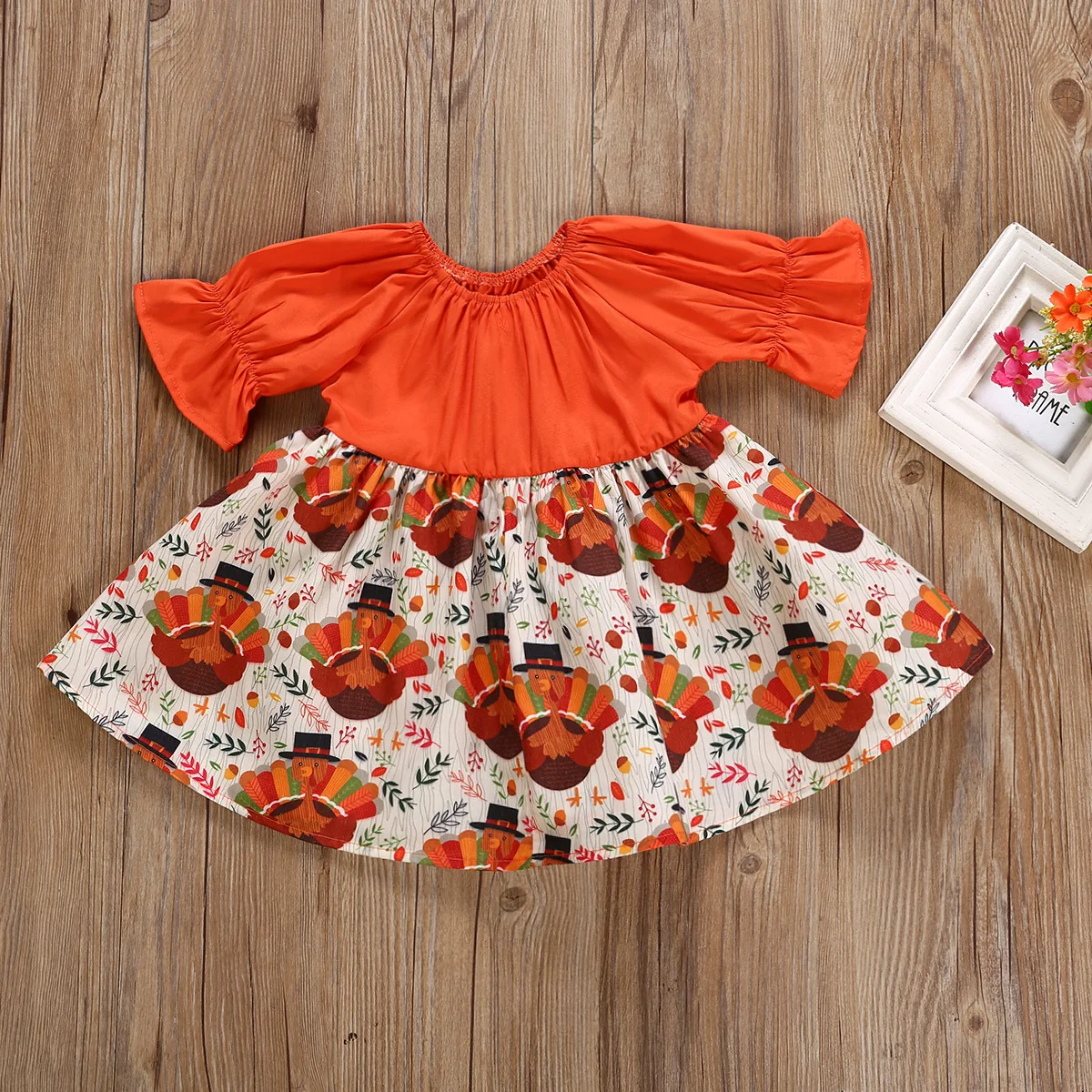 2018 New Toddler Kids Turkey Dresses For Thanksgiving Day Children ...