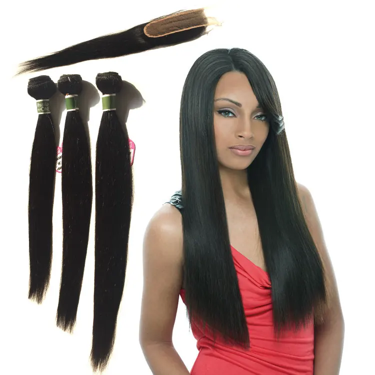 

Wholesale raw silk top bundles with peruvian hair lace closure