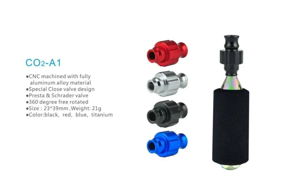 Co2 Pump For Bicycle Schrader Presta Adapter Bike Pump Inflator