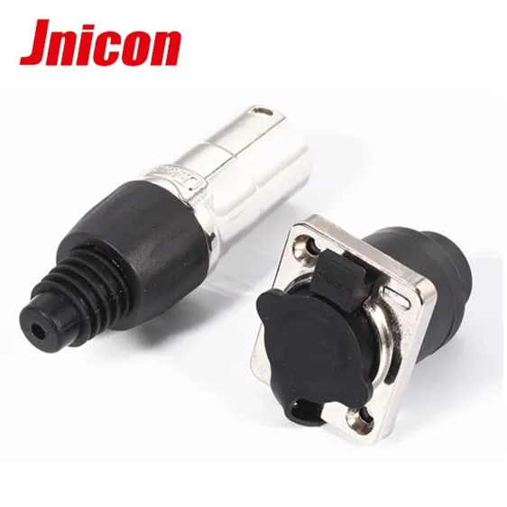 P65 8Pin Ethercon Straight PCB 90 Degree RJ45 Signal Waterproof Connectors Network for Outdoor Ethernet