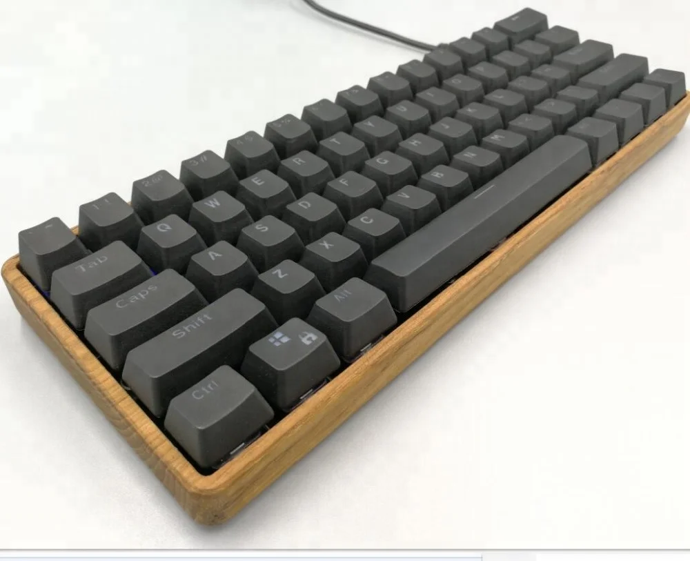 

Hall Effect Mechanical Keyboards Teak Wood 61 key Clicky, Teakwood color