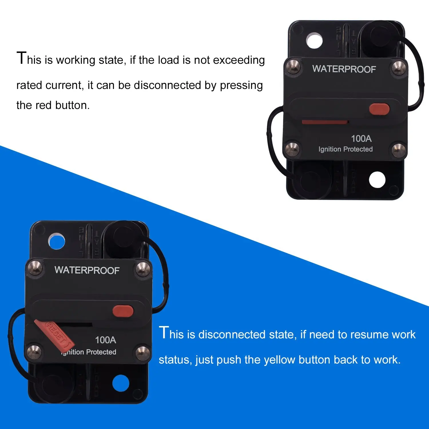 Interruttore Automatico Impermeabile 3X, Con Ripristino Manuale, 12 V 48 V Cc 120 A Per Ca~p146441268