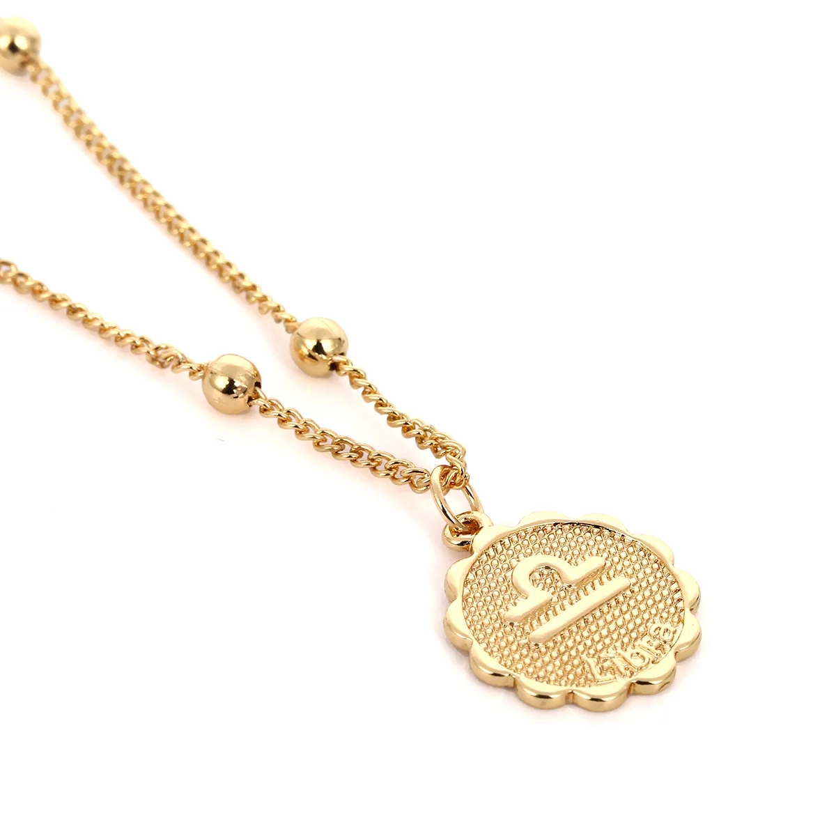 

Gold/Silver Coin Horoscope Pendant Necklace 12 Constellatory Zodiac Pendant Necklace for Women Or Men Gift, Picture