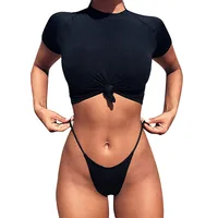 

2019 Wholesale Two Piece High Cut Sport Bathing Suits Ladies Swimwear Beachwear Women Sexy Bikini Manufacturer