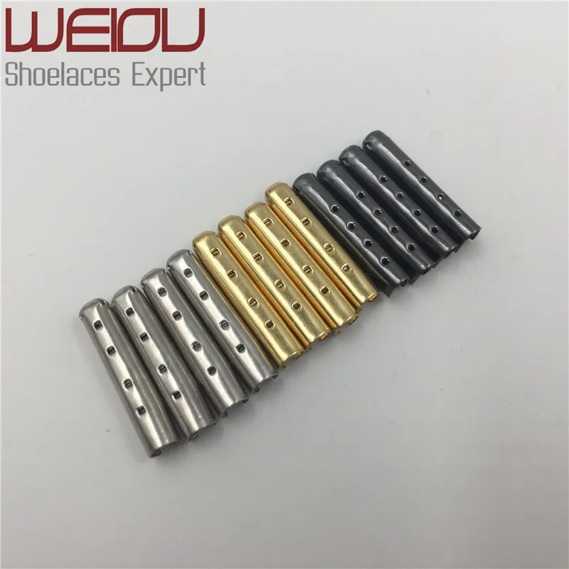 

Weiou Bullet Metal Lock Clips Flat shoelaces metal straps shoelace metal tips, Gold /silver/ black