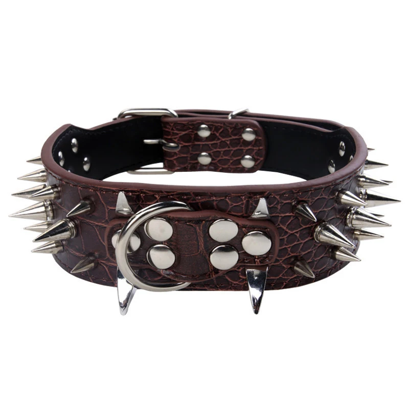 

PU pet collar rivet dog belt horn spike dog collar pet supplies dog chain, Picture