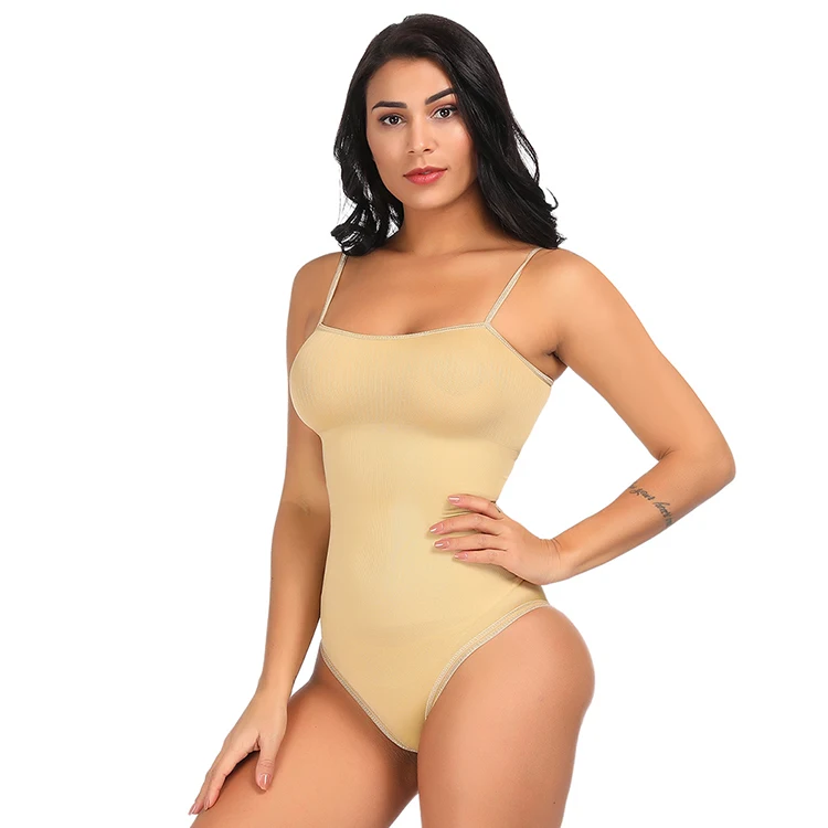 

New Design Solid Color Sling Sexy Bodysuit Women Slimming Seamless Shapewear For Women, As show