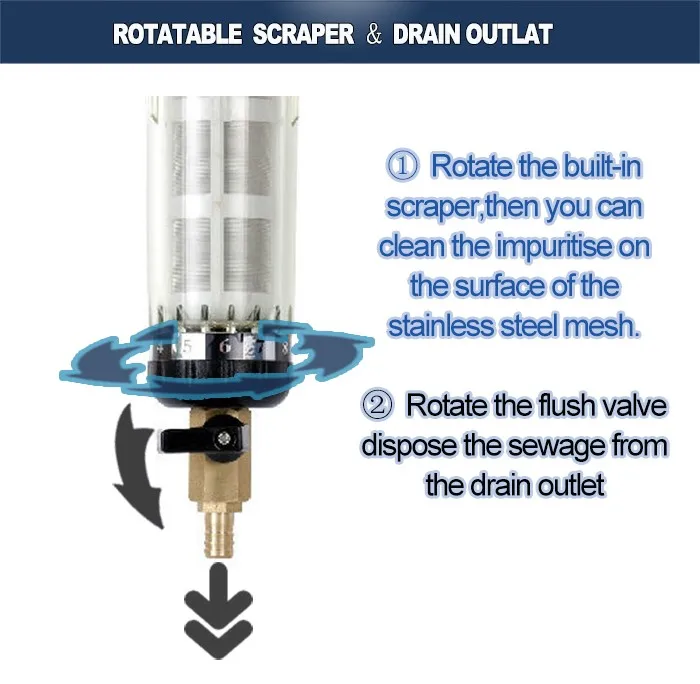 Domestic stainless steel screen net sediment sand pre-filter system