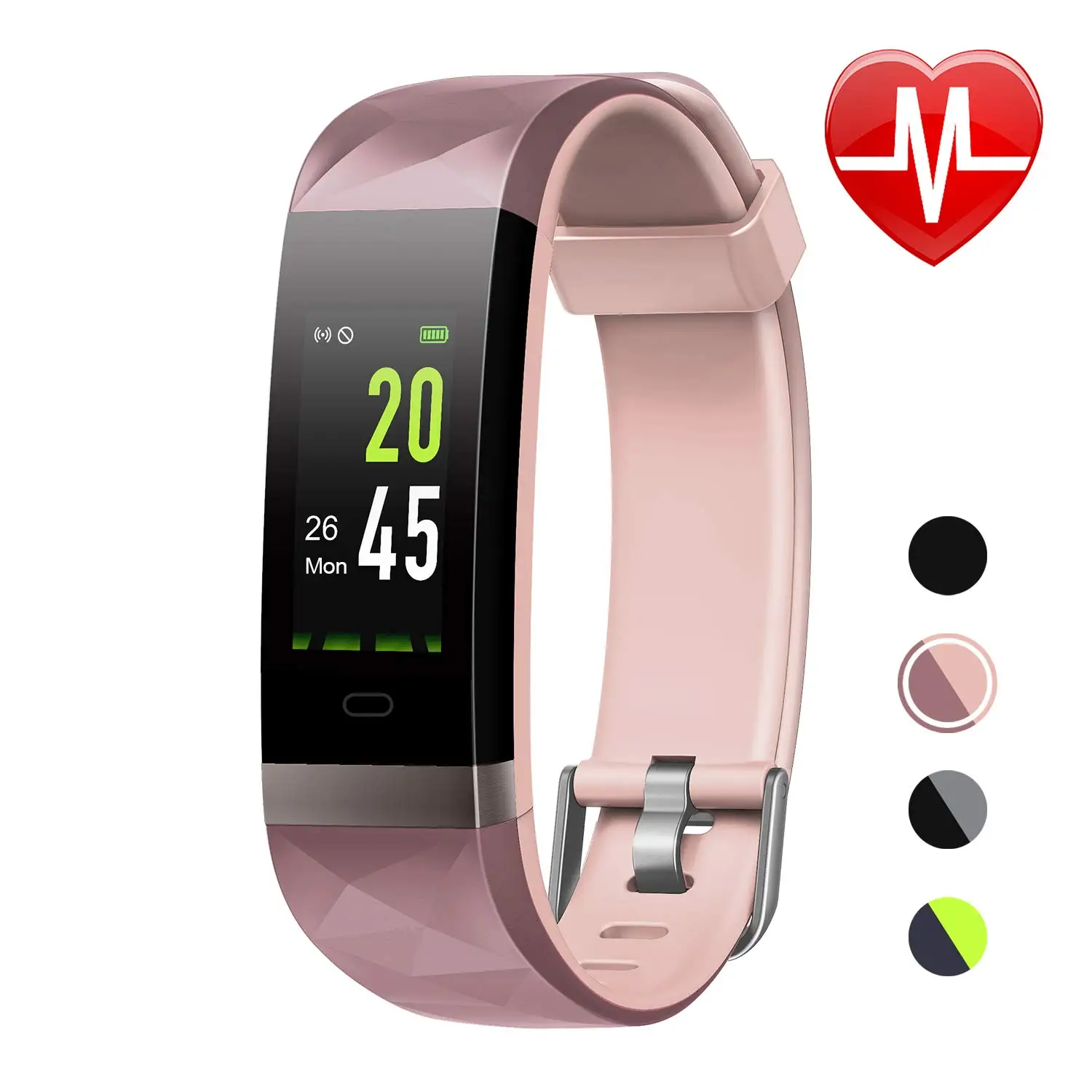 

Heart Rate Monitor Activity Tracker with Step Counter Sleep Monitor IP67 Waterproof smart bracelet Fitness Tracker, N/a