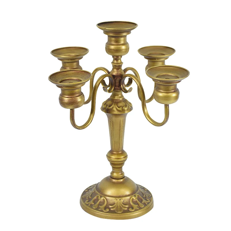 Gold Table Version Retro Rustic Candelabra Centerpieces Wedding - Buy ...