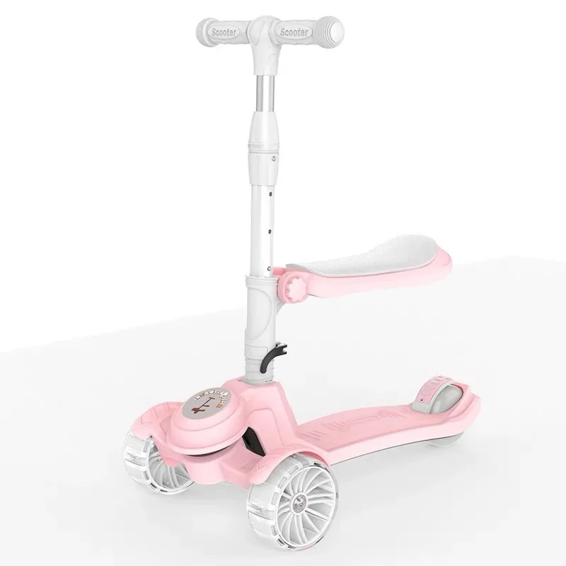 

New models kids toys baby 3 wheels scooter 3 in 1 child scooter with seat, Blue,pink,black