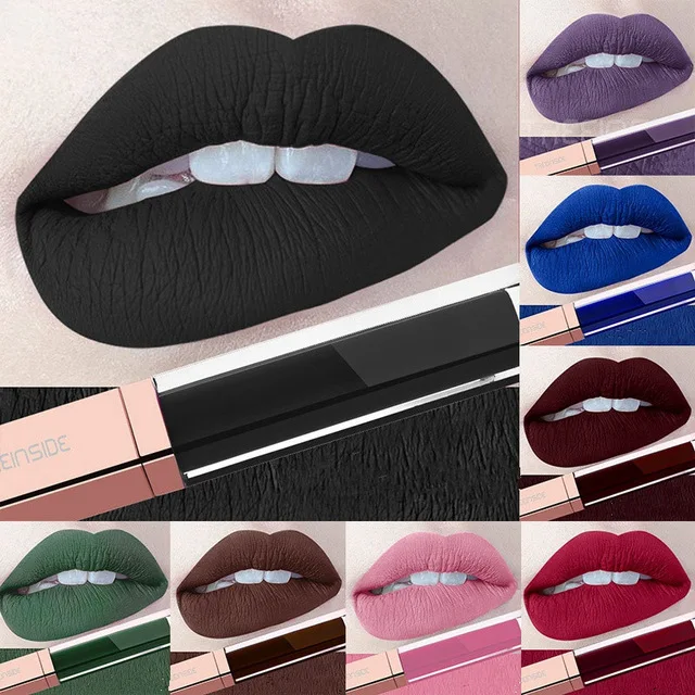 

30Color Make Up Liquid Lipstick Waterproof Mate Red Lip Long Lasting Ultra Matte Lip Gloss Black Blue Nude Lipstick, N/a