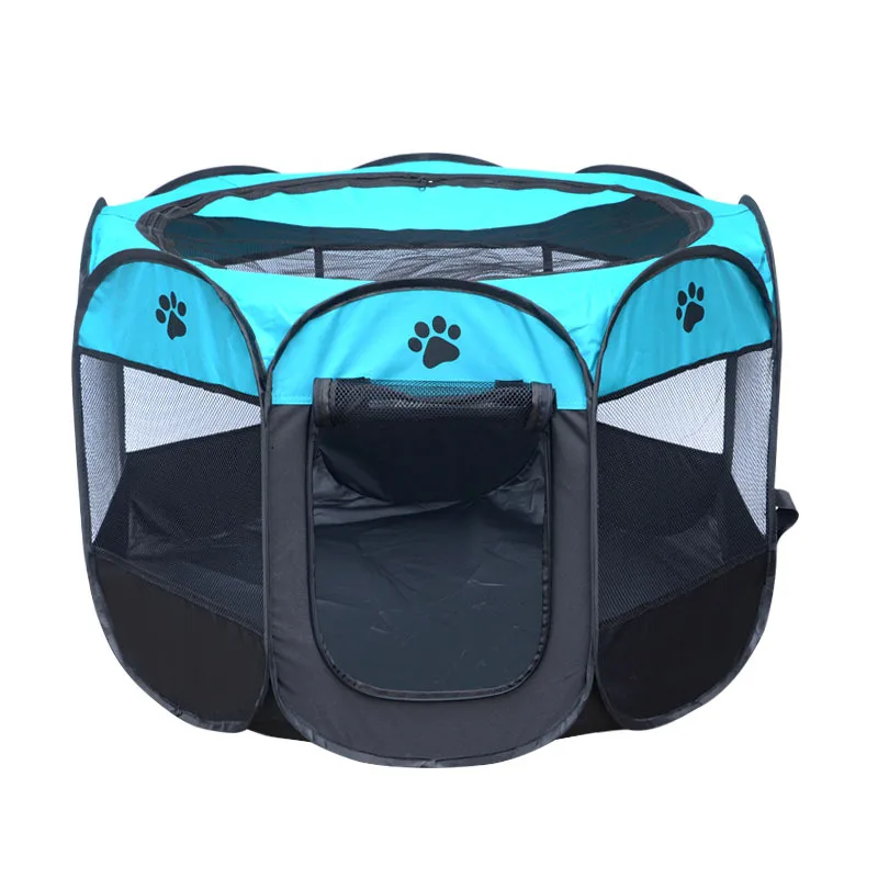 Portable soft folding eco-friendly oxford pet playpen 29 inch outdoor travel pet cages carriers bag house