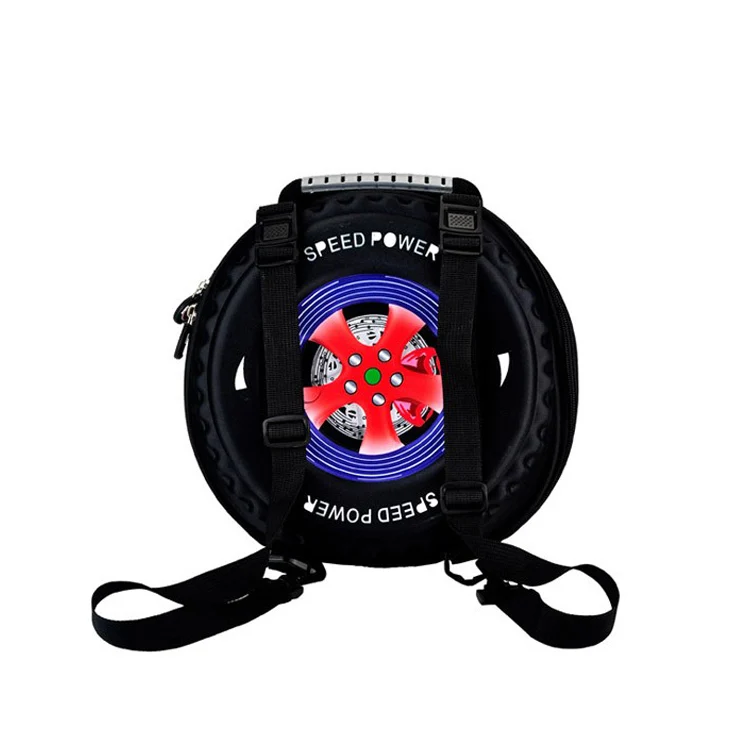 

2019 New Style Kid 3D Car Tire Shape School Child Bag, Blue or customized